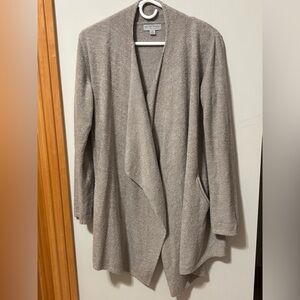 Barefoot Dreams CozyChic Lite Island Wrap Cardigan Pewter/Silver